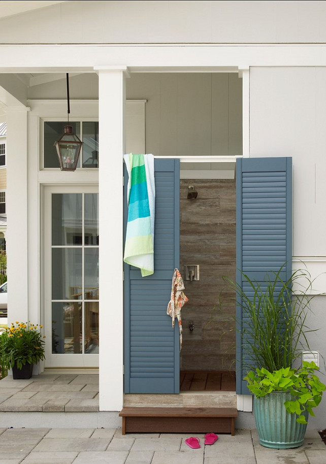 Outdoor Shower. Outdoor Shower Ideas. Backyard Outdoor Shower Ideas. #OutdoorShower