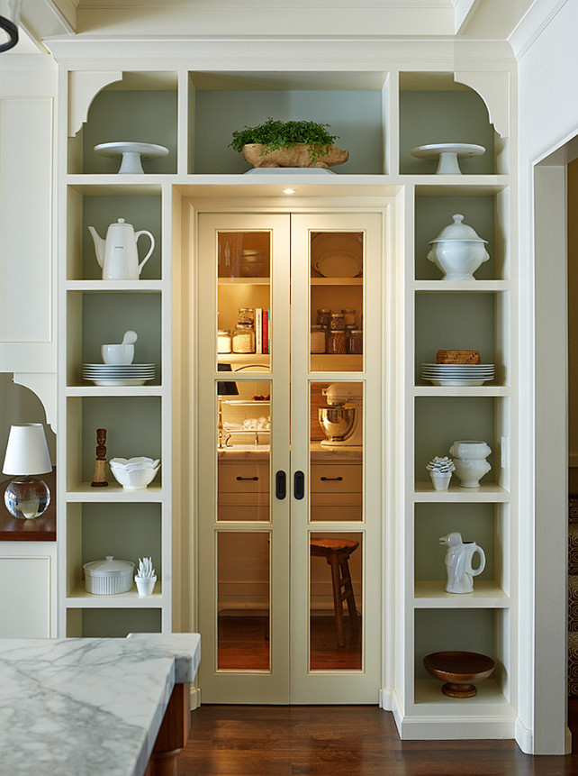Kitchen with Hidden Pantry - Home Bunch Interior Design Ideas