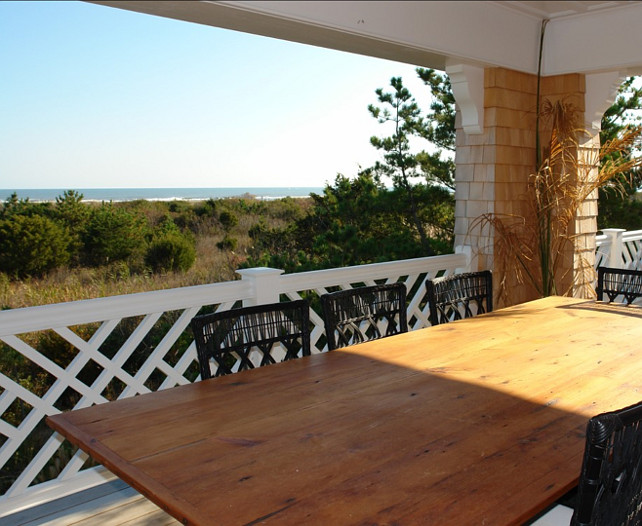 Patio with Ocean View. Beach Cottage with a patio with ocean view. This one is a winner! Peter Zimmerman Architects.