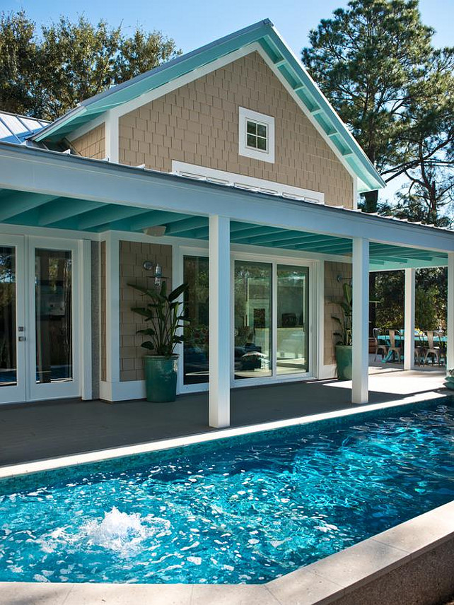 Pool Design. Great pool design for small backyard. Pool. #Pool #SmallBackyard