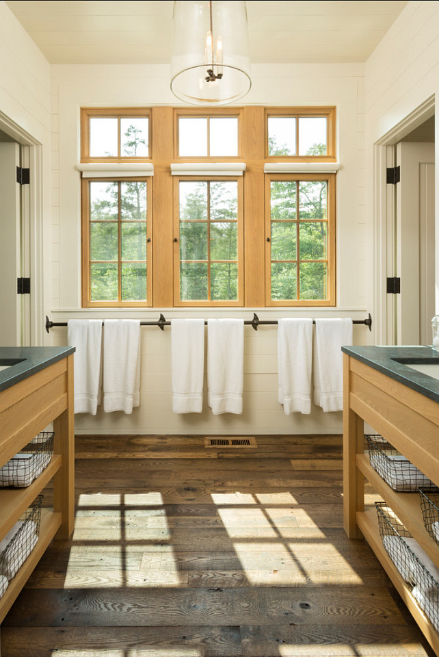 Rustic Bathroom Ideas. Rustic Bathroom with plank walls and reclaimed hardwood flooring. Rustic Bathroom Design