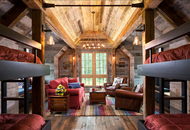 Bunk House with Rustic Interiors Home Bunch Interior 