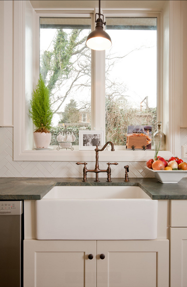 Sink. Kitchen Sink Ideas. #ApronSink #KitchenSink #KitchenSinkIdeas #FarmhouseSink Allard Ward Architects.