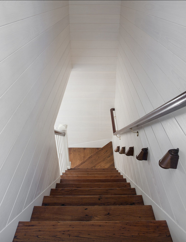 Staircase. Staircase Ideas. The floors are antique chestnut, unstained with a satin tung oil. #Staircase
