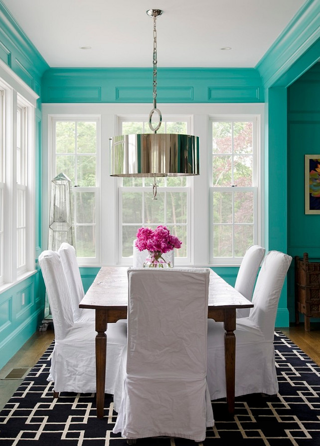 Turquoise Paint Color. Bright Turquoise Paint Color. Teal Paint Color. Paint color is California Paints Phillips Green Mid 1600s-1780 Colonial. #TealPaintColor #TurquoisePaintColor #Turquoise