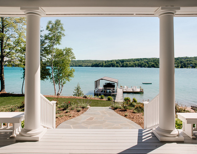 Waterfront Homes. Beautiful Waterfront Homes with Coastal Interiors. #WaterfrontHomes #CoastalInteriors